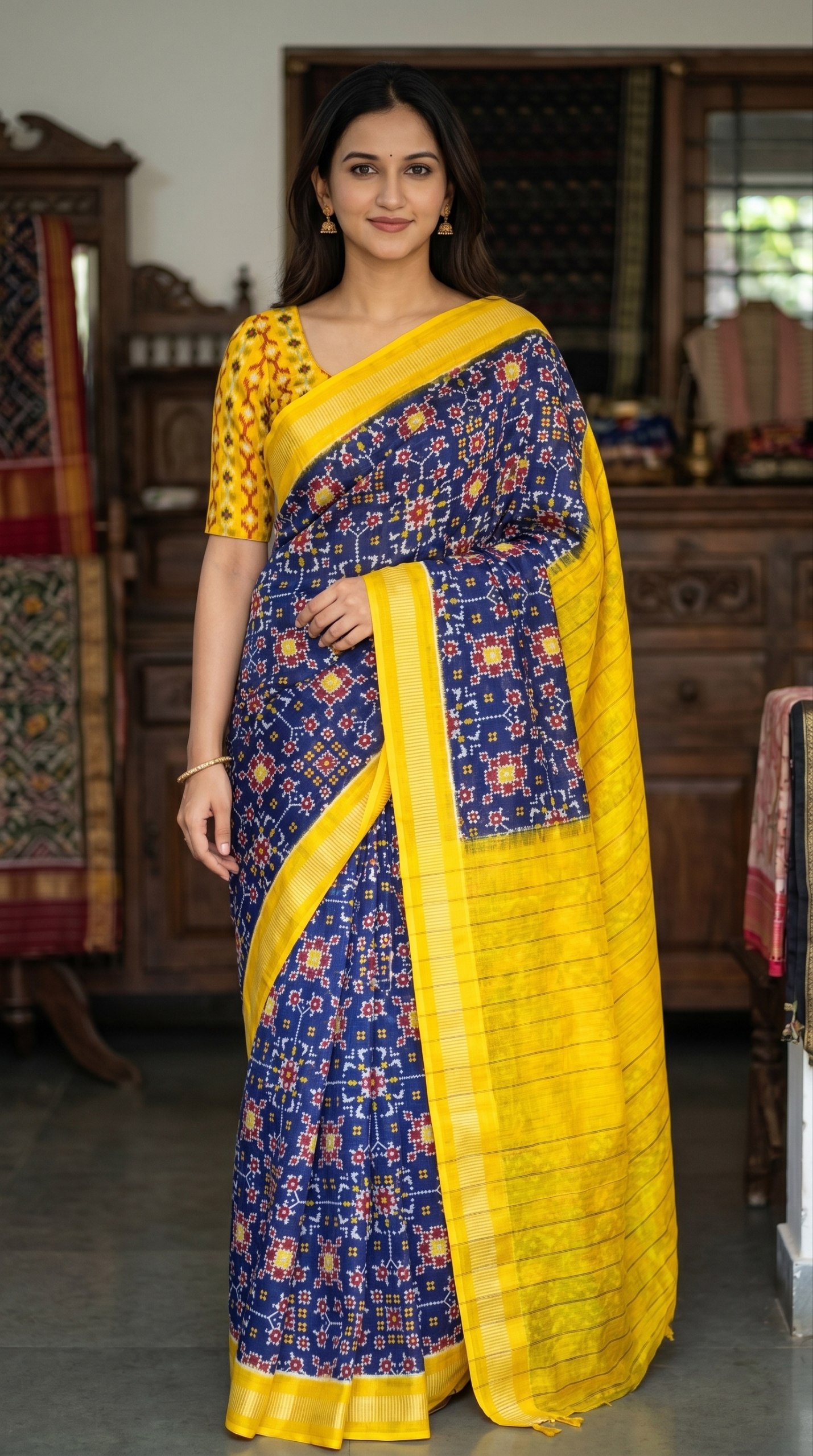 Plain Linen Digital Print Saree with Blouse – The Fabrizo Saree Plain Linen Digital Print Saree with Blouse